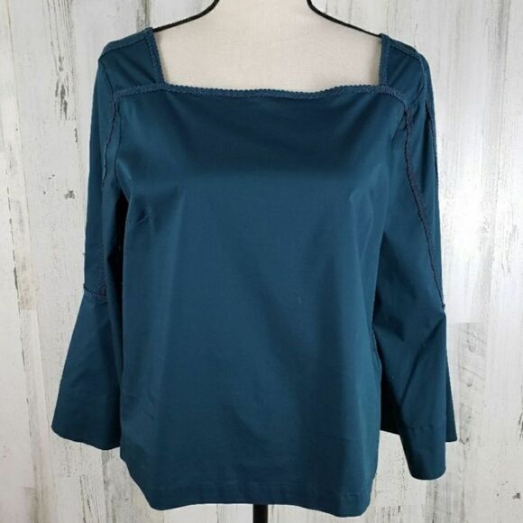 Shelli Segal Bell Sleeve Top Size Medium - Picture 1 of 6